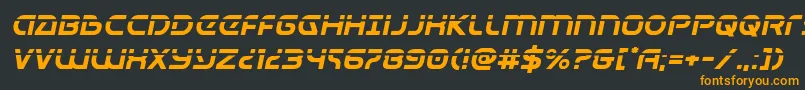 Universaljacklaserital Font – Orange Fonts on Black Background