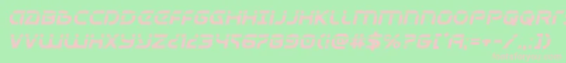 Universaljacklaserital Font – Pink Fonts on Green Background