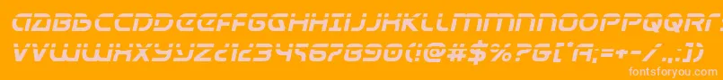 Universaljacklaserital Font – Pink Fonts on Orange Background