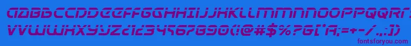 Universaljacklaserital Font – Purple Fonts on Blue Background