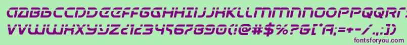 Universaljacklaserital Font – Purple Fonts on Green Background