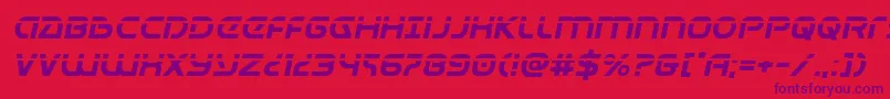 Universaljacklaserital Font – Purple Fonts on Red Background