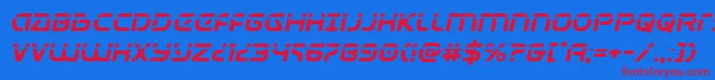 Universaljacklaserital Font – Red Fonts on Blue Background