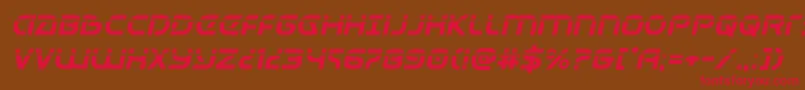 Universaljacklaserital Font – Red Fonts on Brown Background