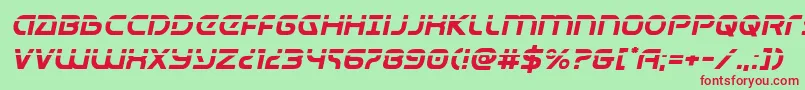 Universaljacklaserital Font – Red Fonts on Green Background