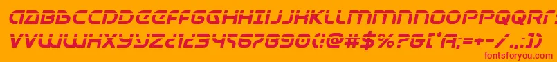 Universaljacklaserital Font – Red Fonts on Orange Background