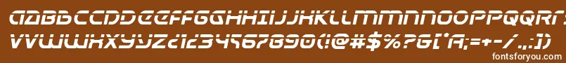 Universaljacklaserital Font – White Fonts on Brown Background