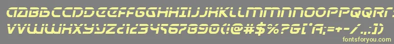 Universaljacklaserital Font – Yellow Fonts on Gray Background