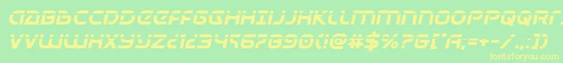 Universaljacklaserital Font – Yellow Fonts on Green Background