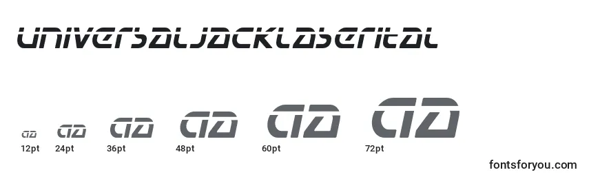 Universaljacklaserital Font Sizes