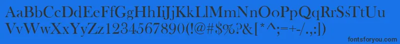 BaskervilleOldFaceRegular Font – Black Fonts on Blue Background
