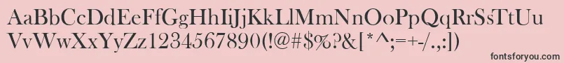 BaskervilleOldFaceRegular Font – Black Fonts on Pink Background