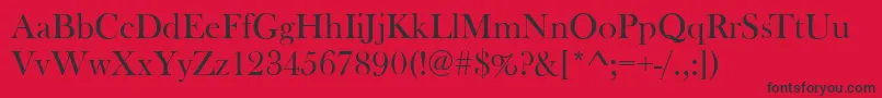 BaskervilleOldFaceRegular Font – Black Fonts on Red Background