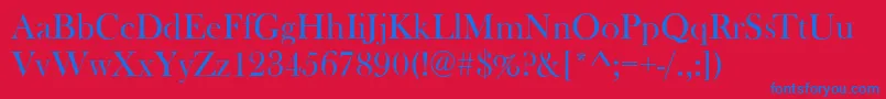 BaskervilleOldFaceRegular Font – Blue Fonts on Red Background