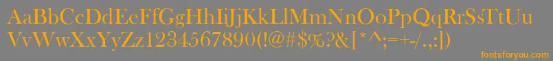 BaskervilleOldFaceRegular Font – Orange Fonts on Gray Background