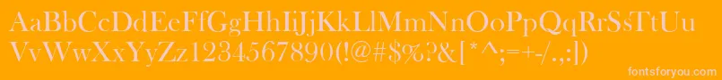BaskervilleOldFaceRegular Font – Pink Fonts on Orange Background