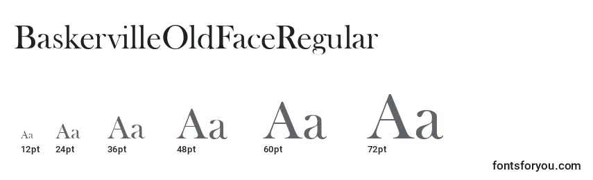 BaskervilleOldFaceRegular Font Sizes