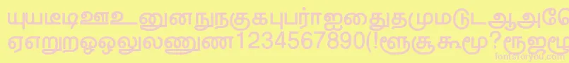 TrincoNormal Font – Pink Fonts on Yellow Background