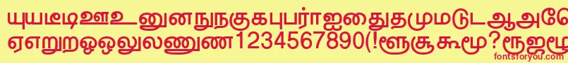 Шрифт TrincoNormal – красные шрифты на жёлтом фоне
