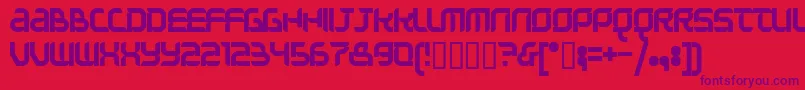Questionoftimesimple Font – Purple Fonts on Red Background