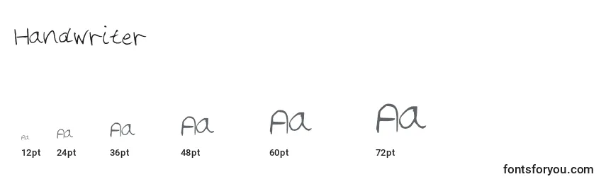 Handwriter Font Sizes