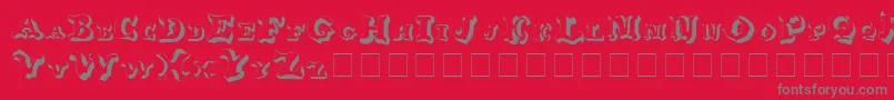 Ox-Schriftart – Graue Schriften auf rotem Hintergrund