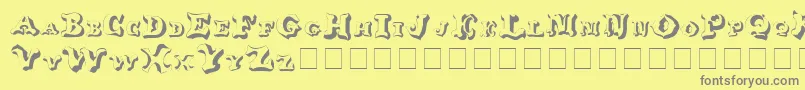 Ox Font – Gray Fonts on Yellow Background