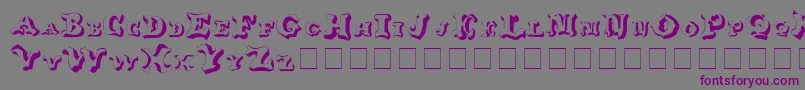Ox-Schriftart – Violette Schriften auf grauem Hintergrund