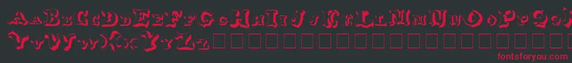Ox Font – Red Fonts on Black Background