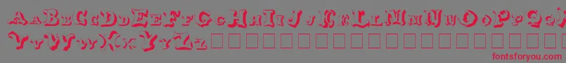 Ox Font – Red Fonts on Gray Background