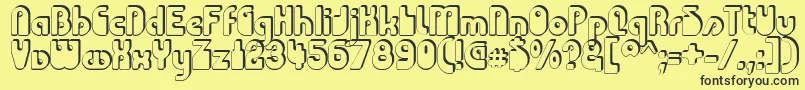 ChodaChado Font – Black Fonts on Yellow Background