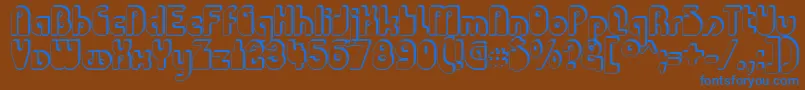 Подробнее о шрифте ChodaChado Шрифт ChodaChado – синие шрифты на коричневом фоне