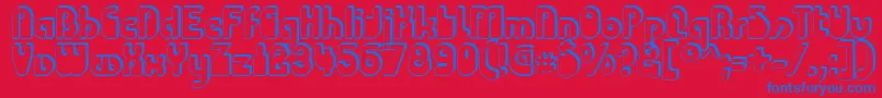 ChodaChado Font – Blue Fonts on Red Background