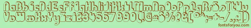 ChodaChado Font – Brown Fonts on Green Background