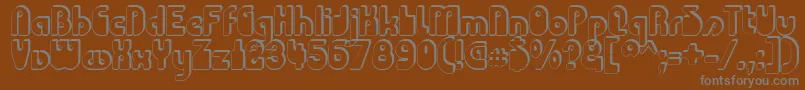 ChodaChado Font – Gray Fonts on Brown Background