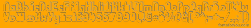 ChodaChado Font – Gray Fonts on Orange Background