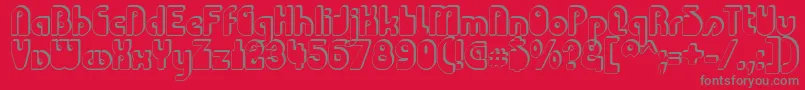 ChodaChado Font – Gray Fonts on Red Background