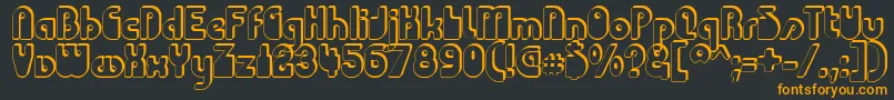 ChodaChado Font – Orange Fonts on Black Background