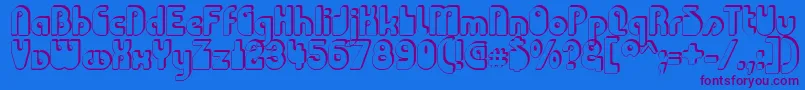 ChodaChado Font – Purple Fonts on Blue Background