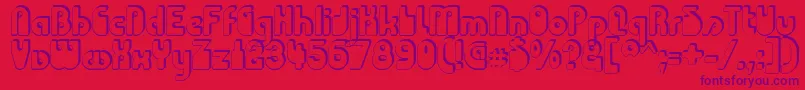 ChodaChado Font – Purple Fonts on Red Background