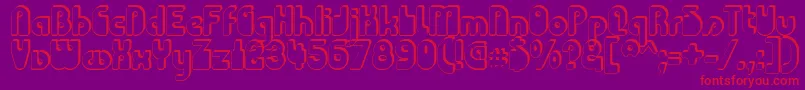 ChodaChado Font – Red Fonts on Purple Background