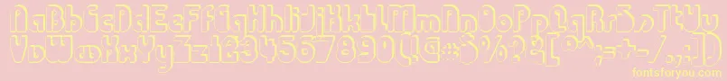 ChodaChado Font – Yellow Fonts on Pink Background