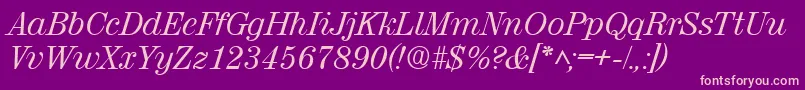 RubyscriptRegular Font – Pink Fonts on Purple Background