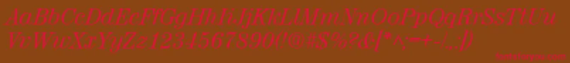 RubyscriptRegular Font – Red Fonts on Brown Background