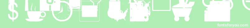 IndustrialIndustiaRegular Font – White Fonts on Green Background