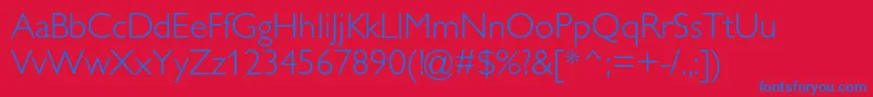 Gillsanslightc Font – Blue Fonts on Red Background