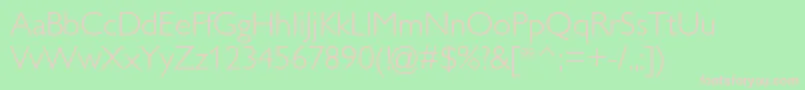 Gillsanslightc Font – Pink Fonts on Green Background