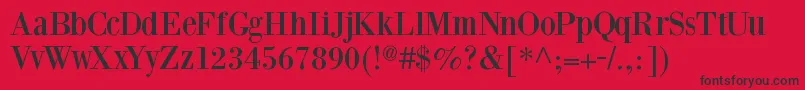 Bodonixt Font – Black Fonts on Red Background