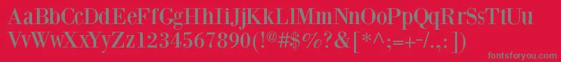 Bodonixt Font – Gray Fonts on Red Background