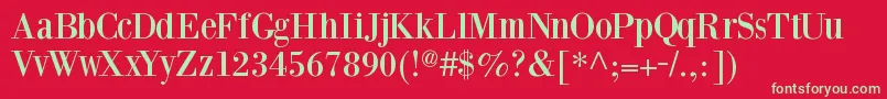 Bodonixt Font – Green Fonts on Red Background